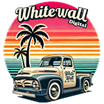 Whitewall digital retro truck logo